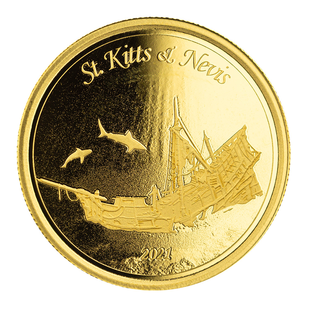 2021 Ec8 St Kitts 1 Oz Gold Coin