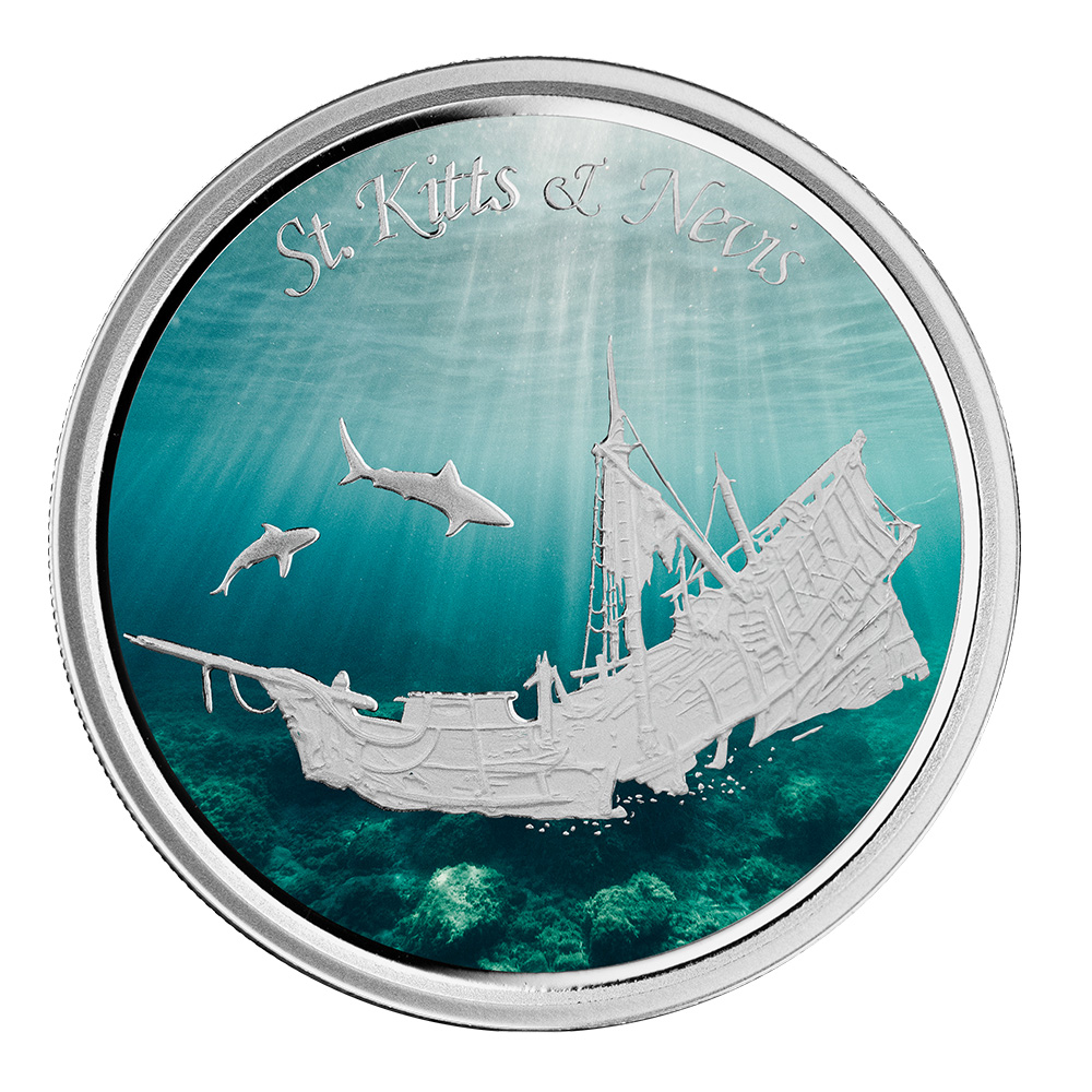 2021 Ec8 Montserrat 1 Oz Silver Color Coin (copy)