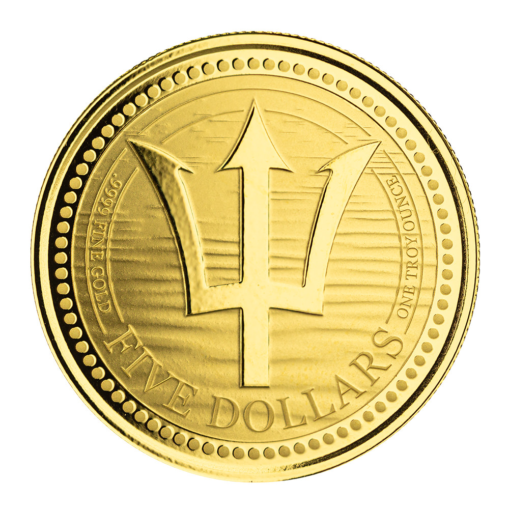 2022 Barbados Trident 1 Oz Gold Coin 04 1