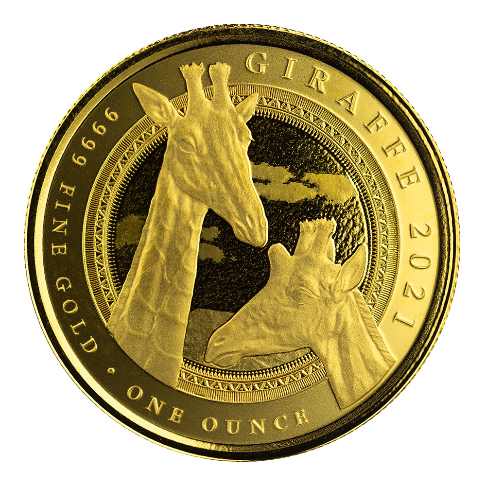 2021 Scottsdale Mint Guinea Giraffe 1 oz Gold Coin