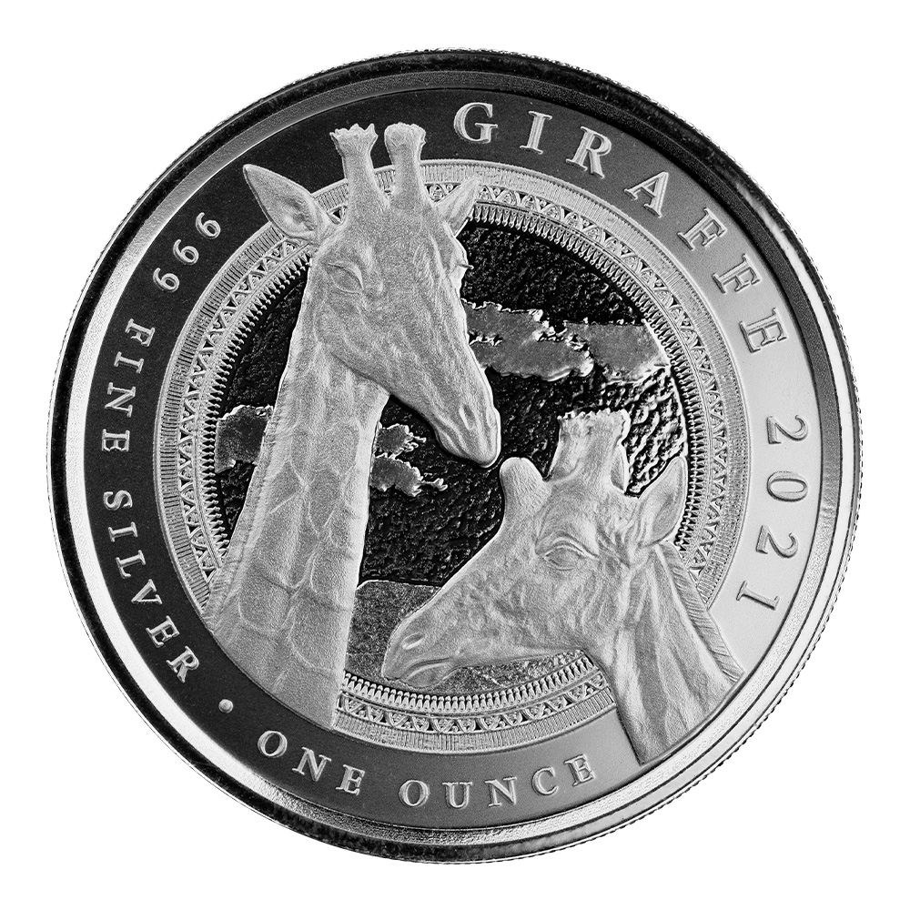 2021 Scottsdale Mint Guinea Giraffe 1 oz Silver 04