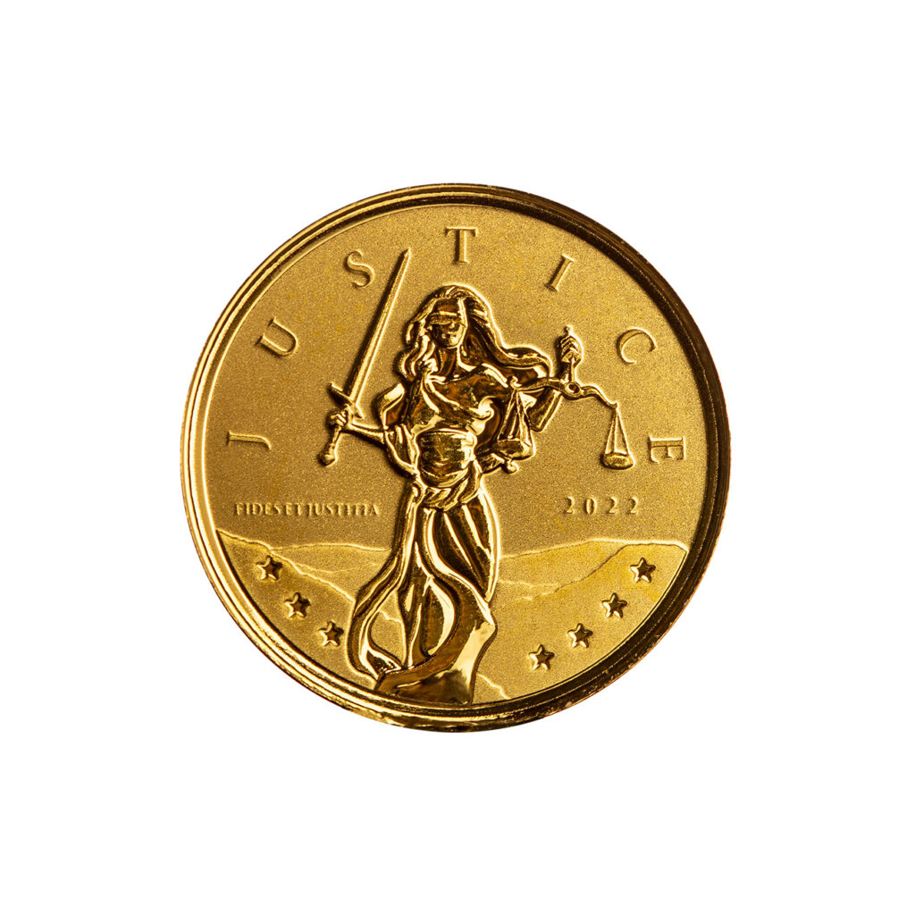 2022 Gibraltar Lady Justice 1 Oz Silver Bu Coin