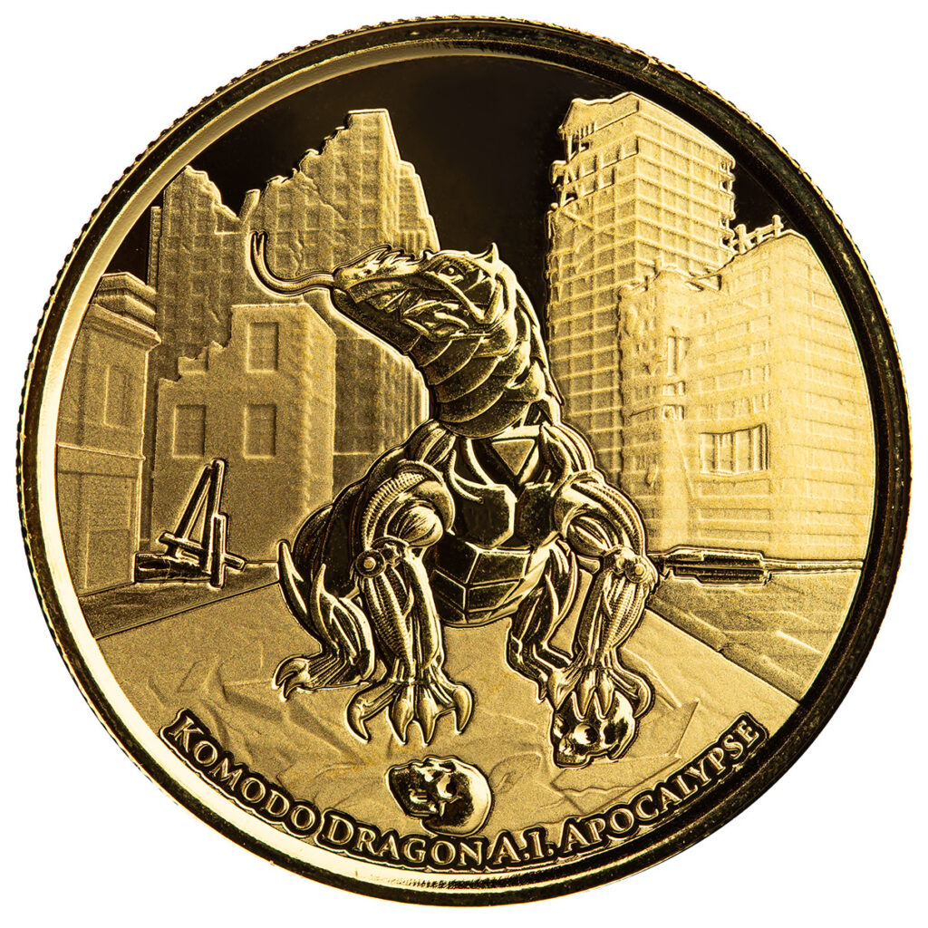 2022 Tokelau Komodo Dragon 1 Oz Silver Bu Coin