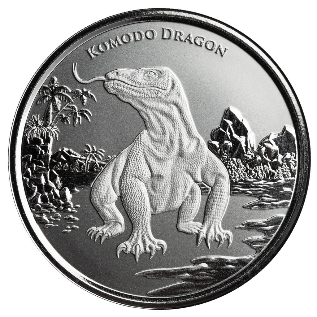 2022 Tokelau Komodo Dragon 1 oz Silver BU