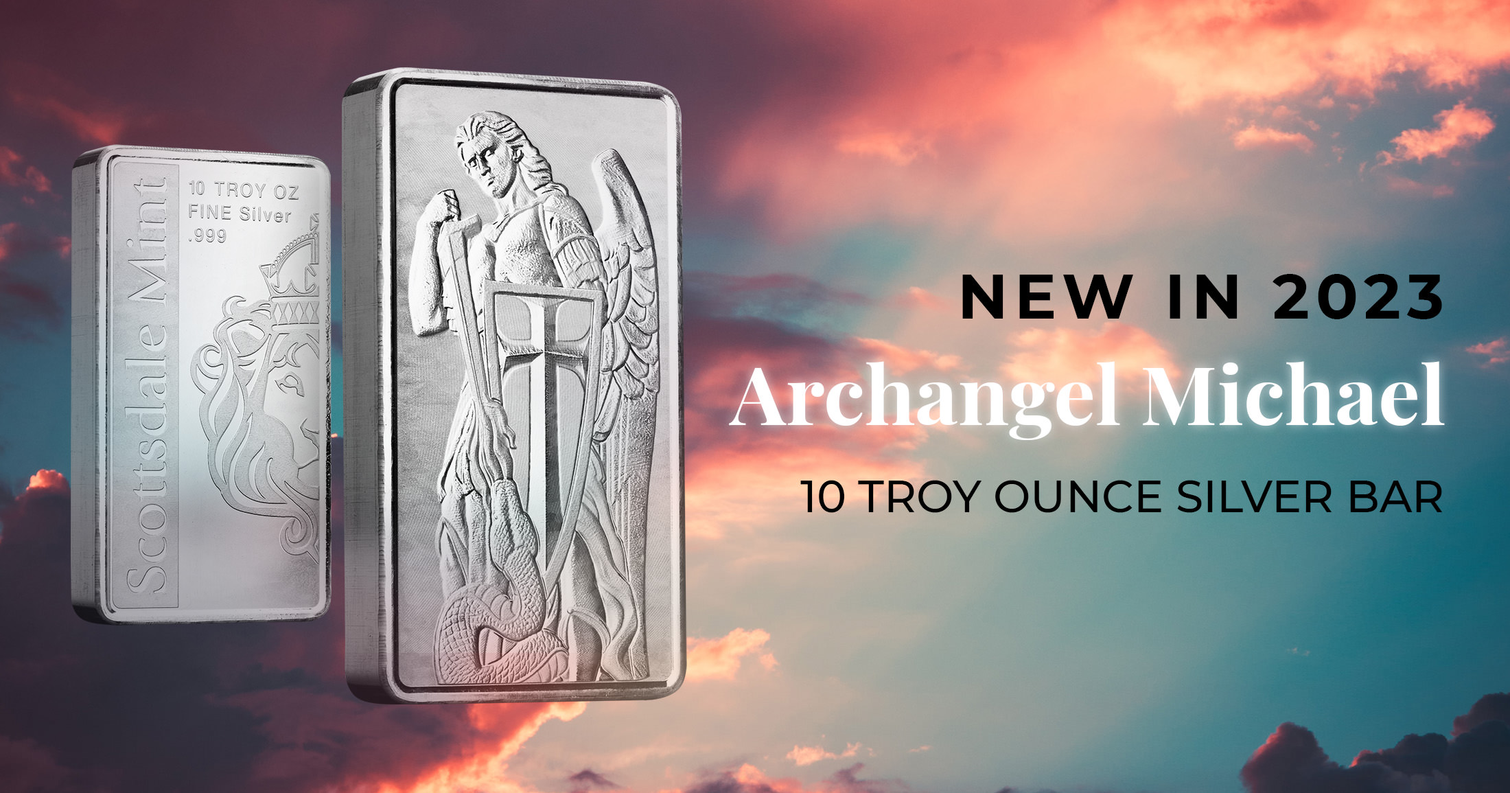 Archangel Michael 10 Oz Silver Bar