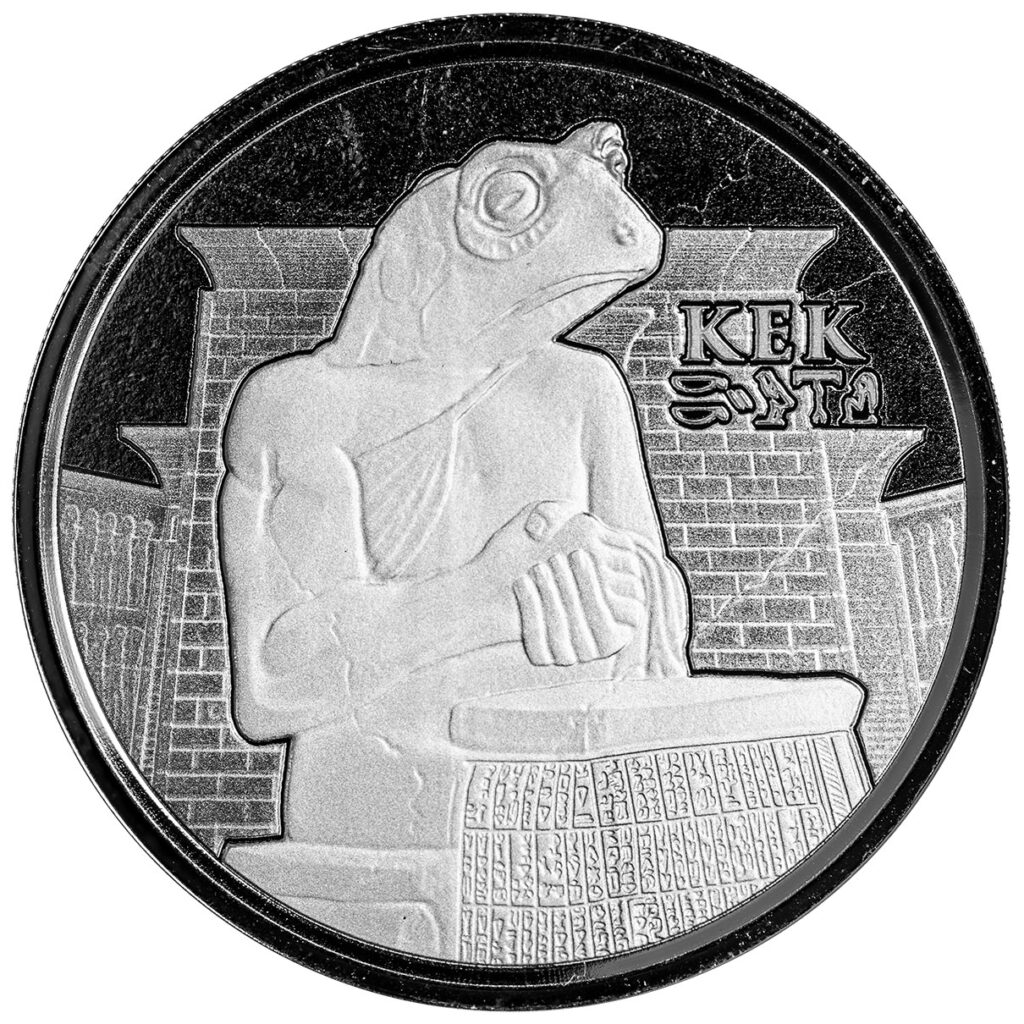 2022 Egyptian Relic Series ERS Kek Frog God 1 oz Silver Proof Like Coin Scottsdale Mint 04