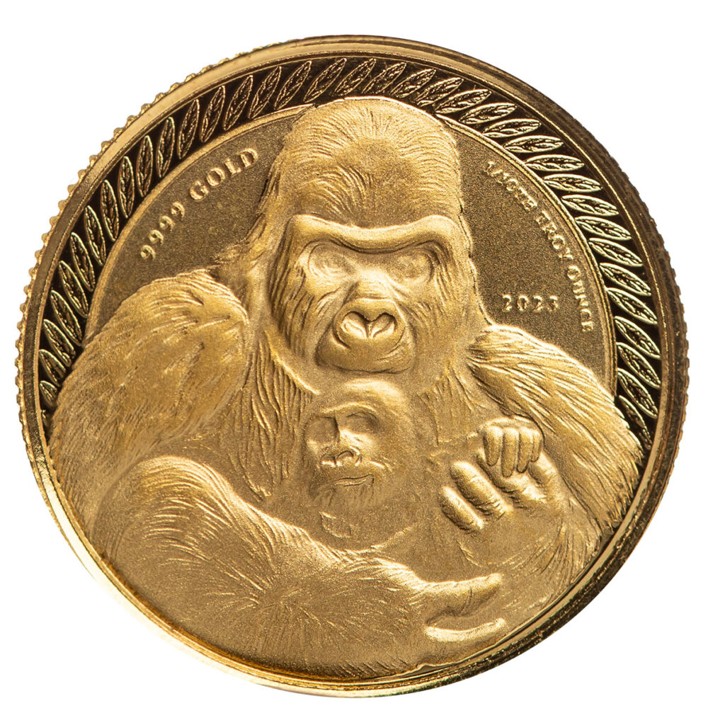2023 Congo Silverback Gorilla One Tenth Troy Ounce Silver Coin Scottsdale Mint 04