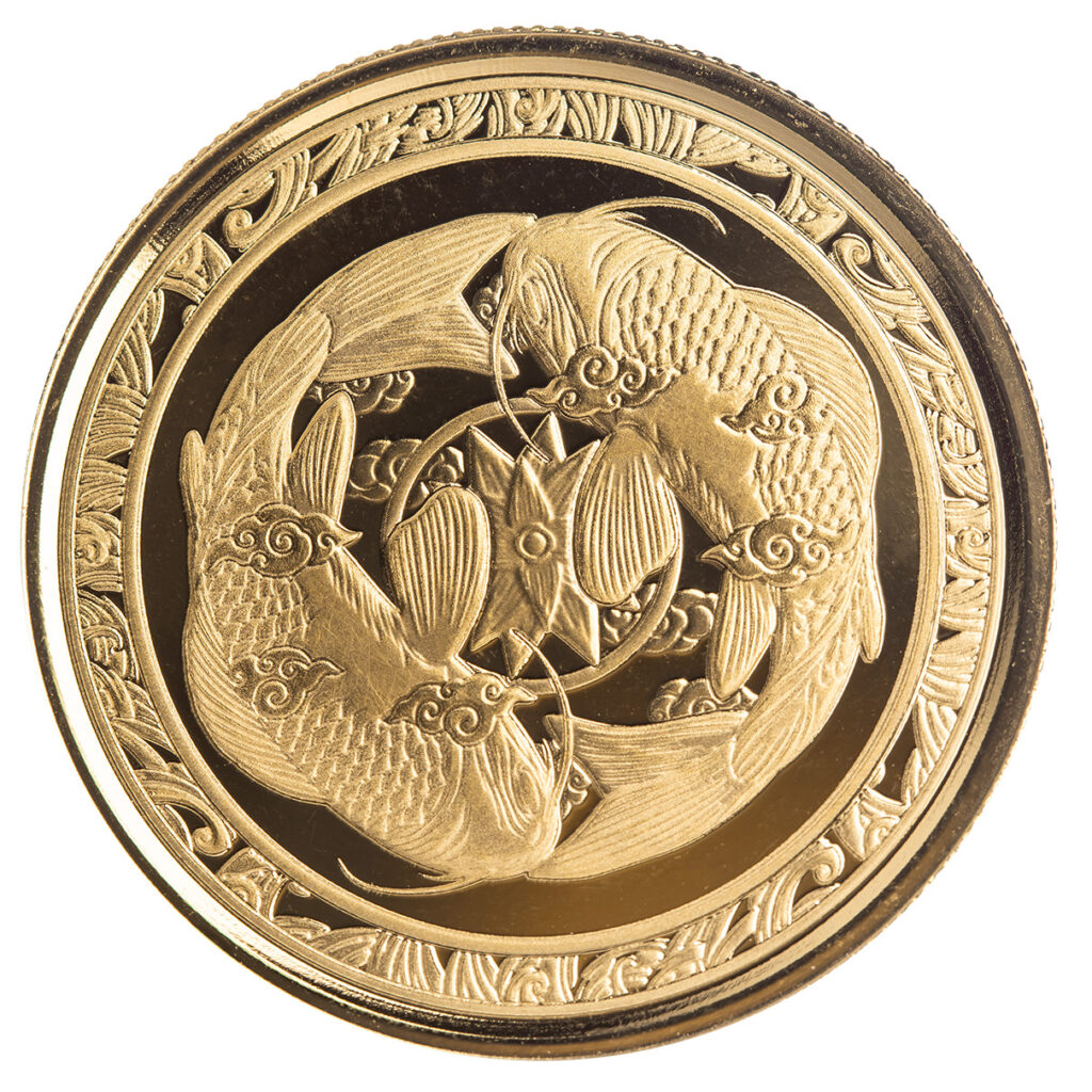 2023 Fiji Koi Fish 1 Troy Oz 9999 Fine Gold Proof Coin Scottsdale Mint 04