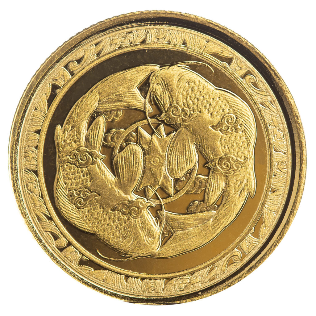 2023 Fiji Koi Fish One Tenth Troy Oz 9999 Fine Gold Proof Coin Scottsdale Mint 04