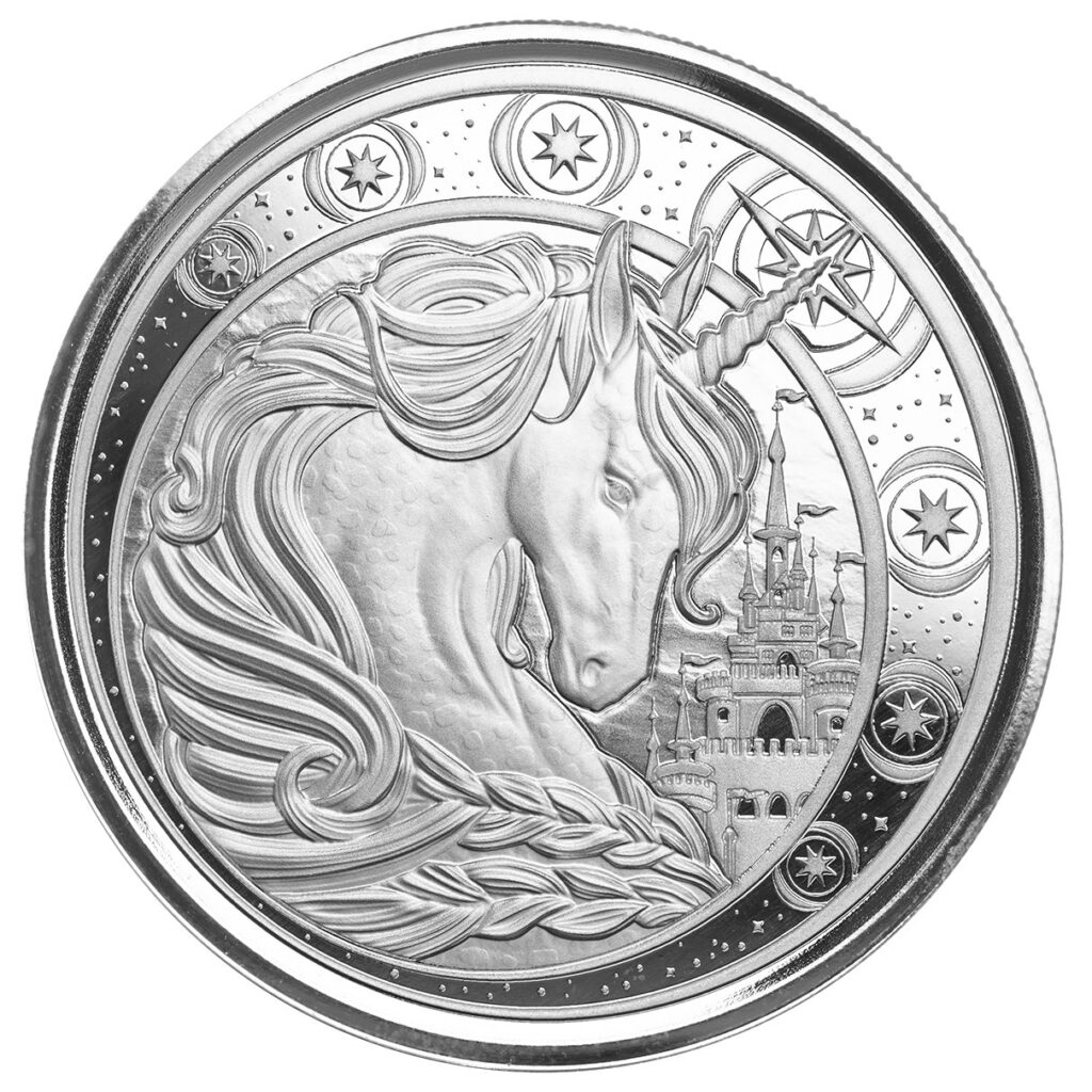 2023 Ghana Unicorn 1 Oz Silver Proof Like Coin