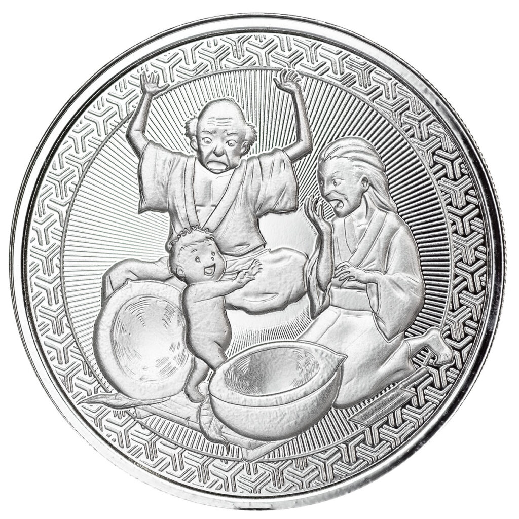 2022 Samoa Momotaro Anime Version 1 Troy Oz 9999 Fine Silver Proof Like 02