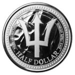 2024 Scottsdale Mint Barbados Trident 1 Troy Ounce 9999 Fine Silver Proof Like Coin 04