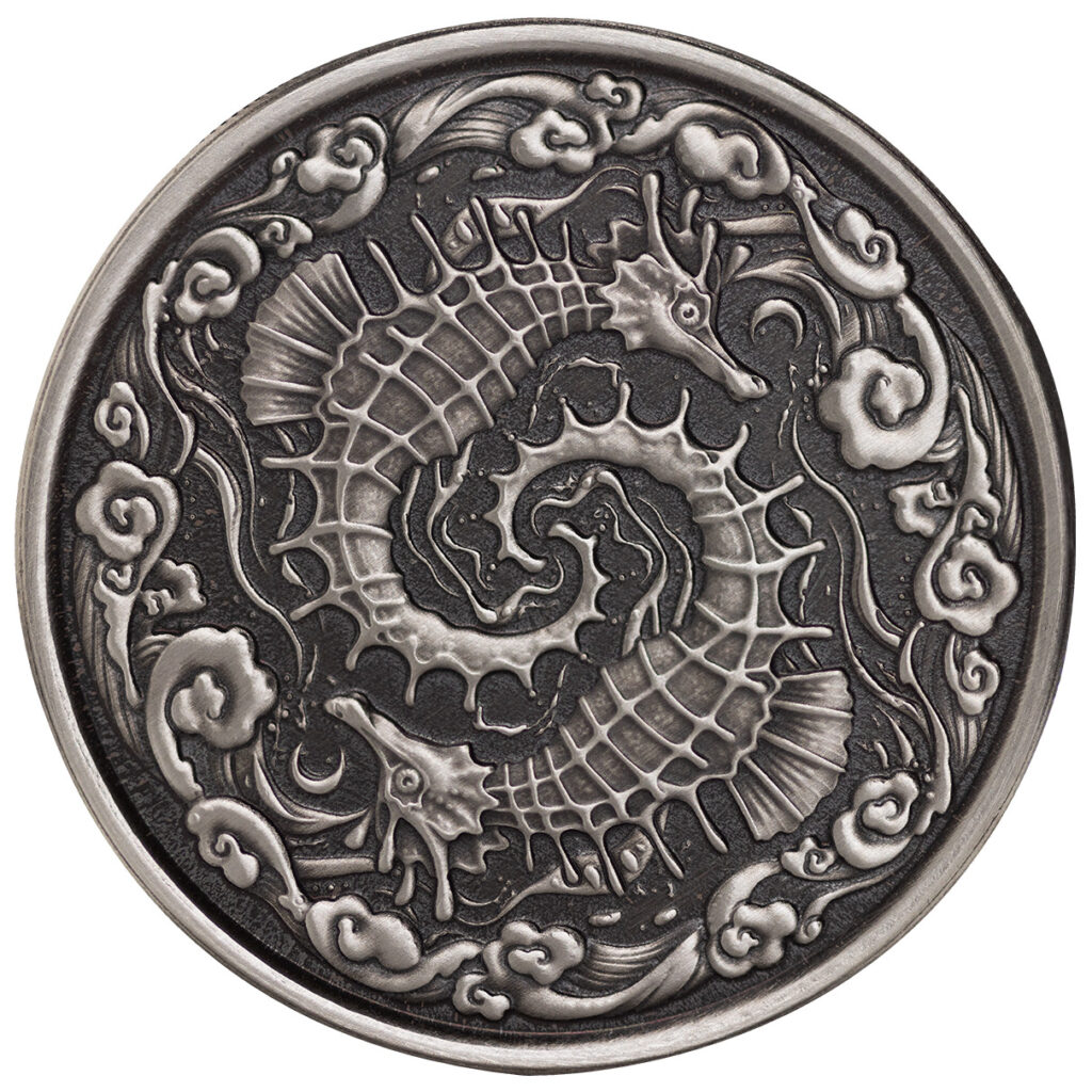 2024 Samoa Seahorse 1 Oz Silver Antique Alpha Strike