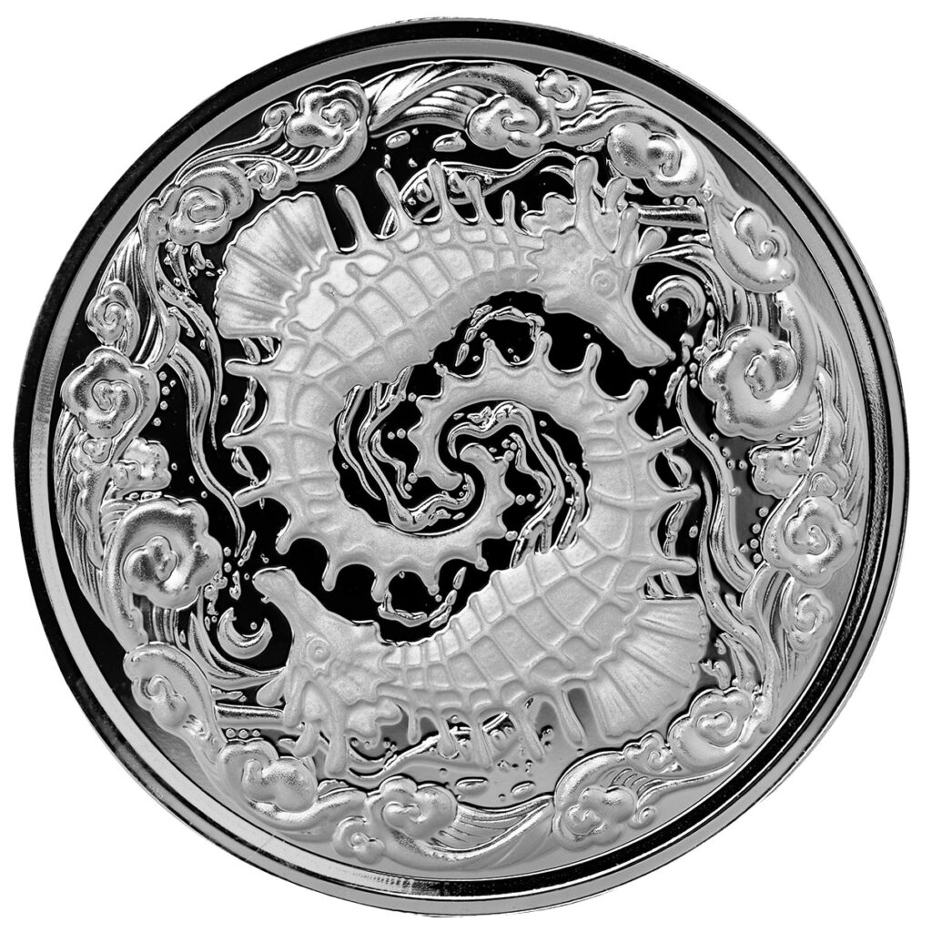 2024 Samoa Seahorse 1 Oz Silver Antique Alpha Strike