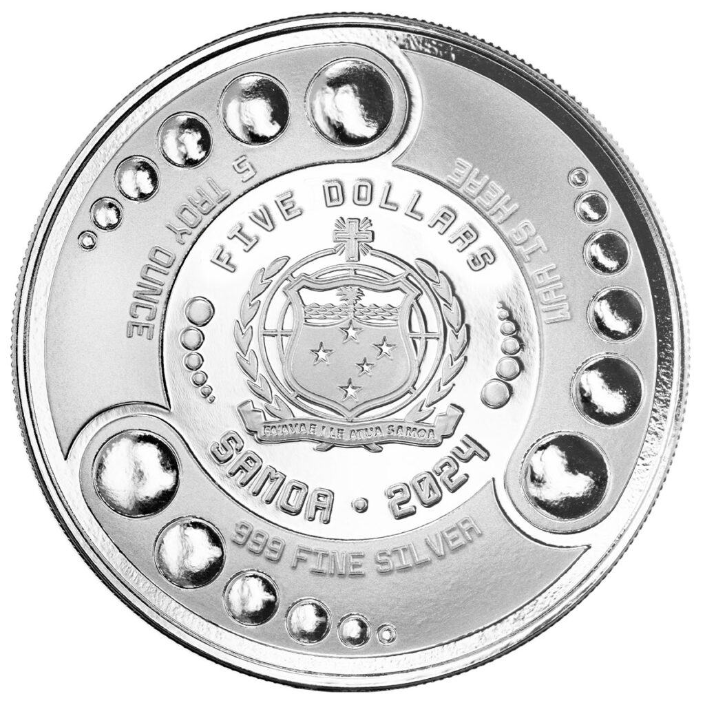 2024 Samoa Alien Battle 5 Oz Silver Proof Like Coin