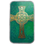 Book Of Kells Cross 1 Oz .999 Silver Color Bar
