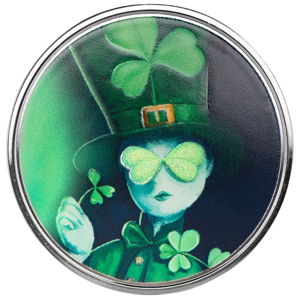 Mr. Shamrock 1 Oz .999 Silver Color Round
