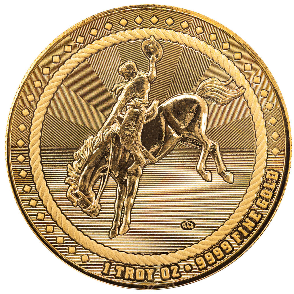 2025 Scottsdale Mint Cowboy 1 Troy Ounce 9999 Fine Gold Round 06