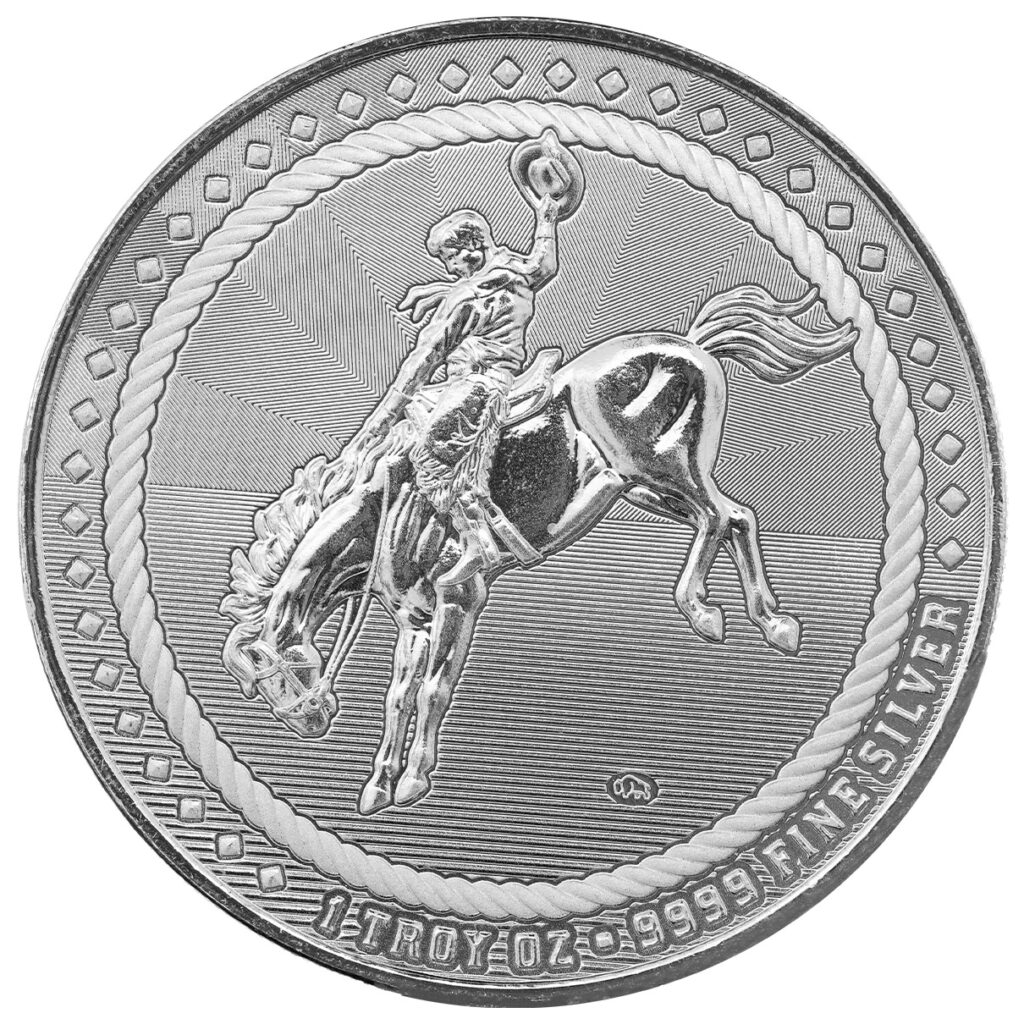 2025 Scottsdale Mint Cowboy 1 Troy Ounce 9999 Fine Silver Round 08