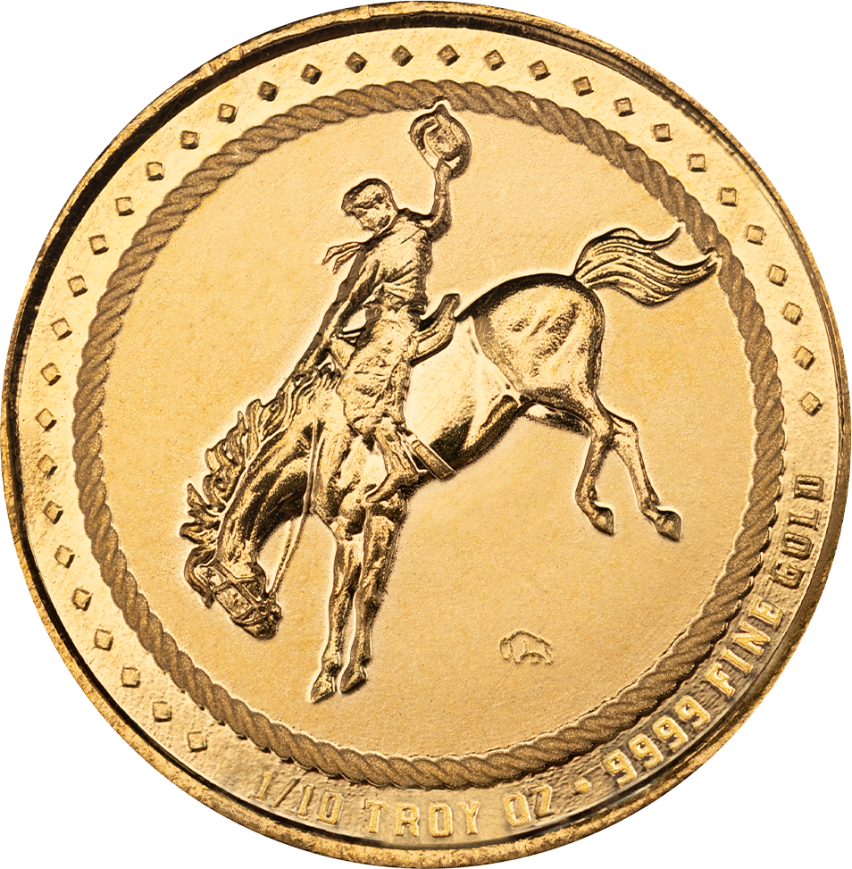 2025 Scottsdale Mint Cowboy Tenth Troy Ounce 9999 Fine Gold Round 08