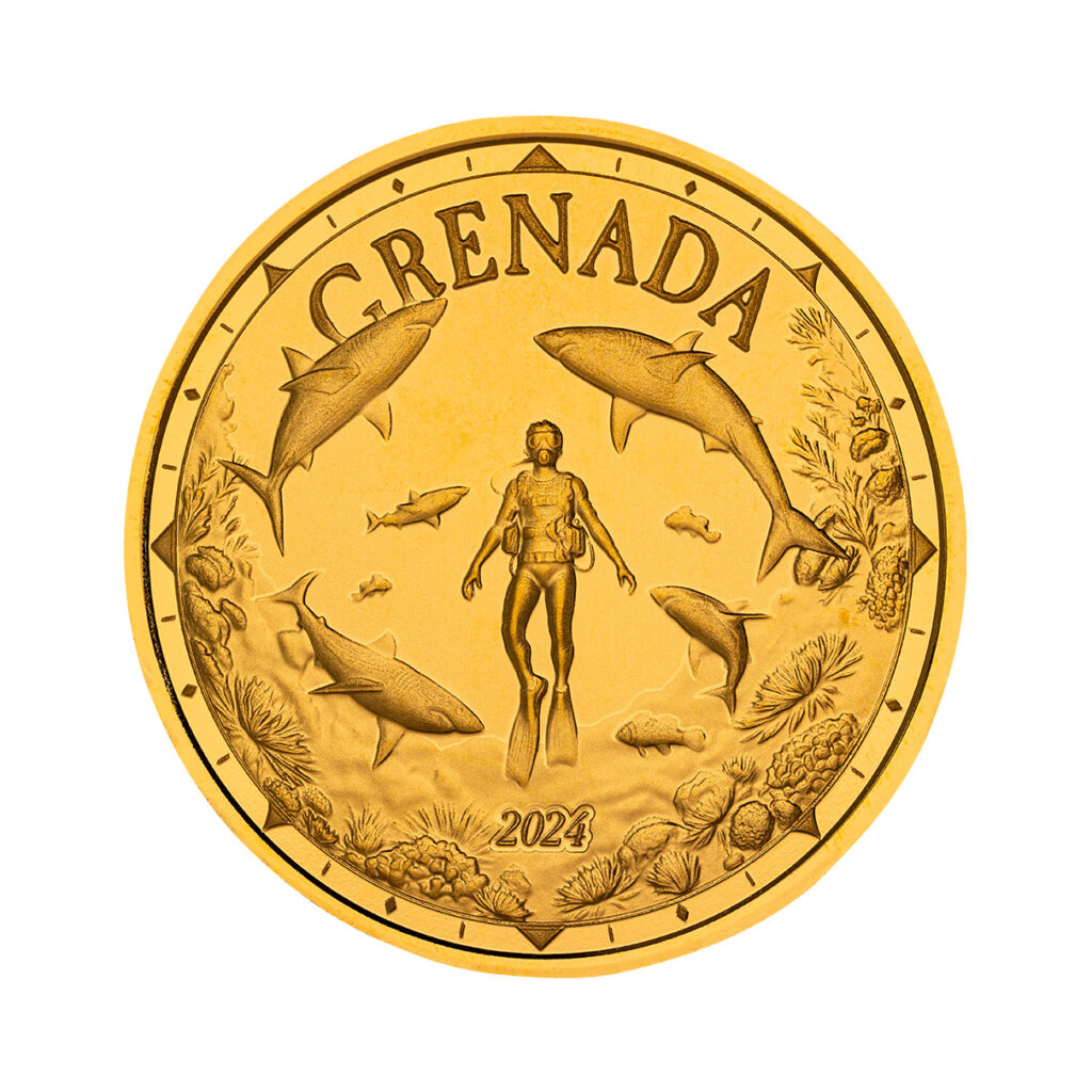 2024 Ec8 Scottsdale Mint Grenada 1 Troy Ounce 999 Fine Gold Proof Like Coin 02