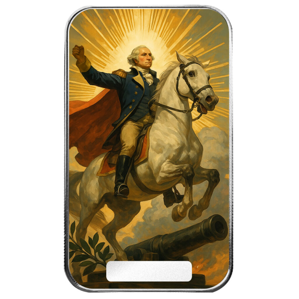 2025 Scottsdale Mint 4th Of July Americana 1 Troy Ounce 999 Fine Silver Color Bars George Washington Riding Into Freedom 28