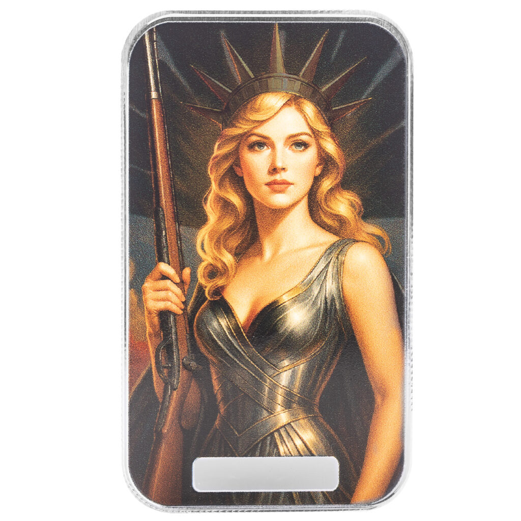 2025 Scottsdale Mint Lady Liberty 1 Troy Ounce 999 Fine Silver Color Bar 02