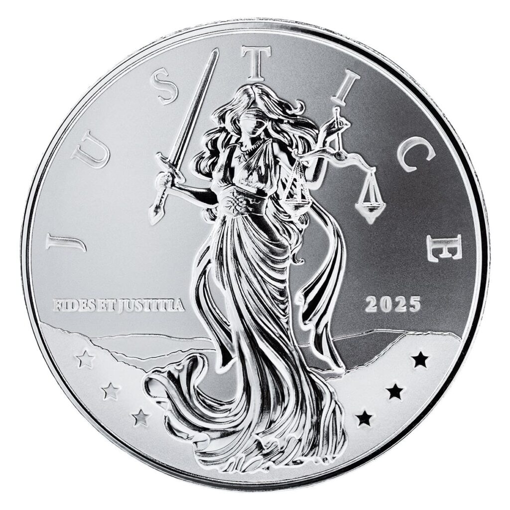 2025 Niue | Lady Justice 1 Oz 999 Fine Silver Coin