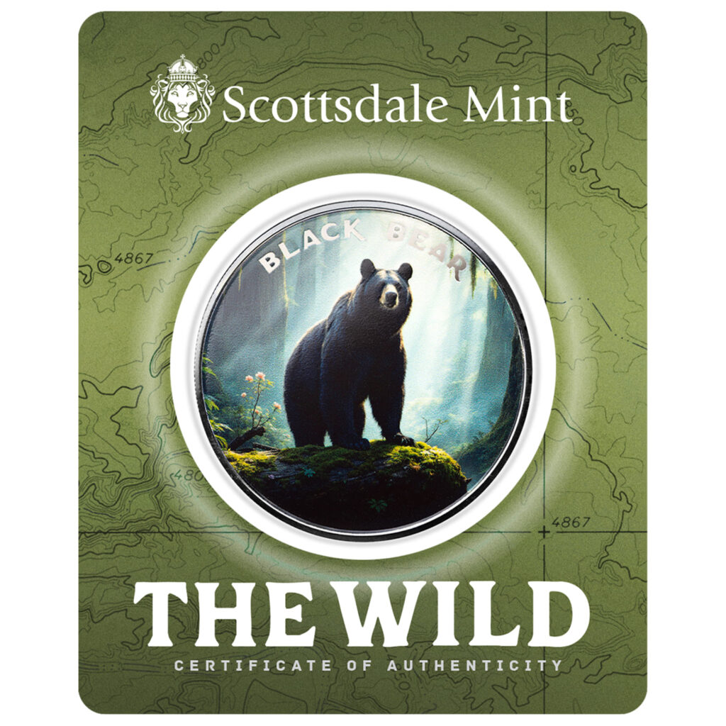2025 Scottsdale Mint The Wild 1 Troy Ounce Fine Silver Color Round Certilock 05