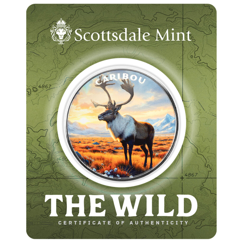 2025 Scottsdale Mint The Wild 1 Troy Ounce Fine Silver Color Round Certilock 06