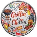 Grillin’ & Chillin’ 1 Oz Silver Colorized Round