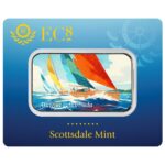 2025 Ec8 Antigua & Barbuda Sailing Ships 1 Oz Silver Colorized Coin Bar Certilock Front