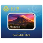 2025 Ec8 Montserrat Volcano 1 Oz Silver Colorized Coin Bar Certilock Front