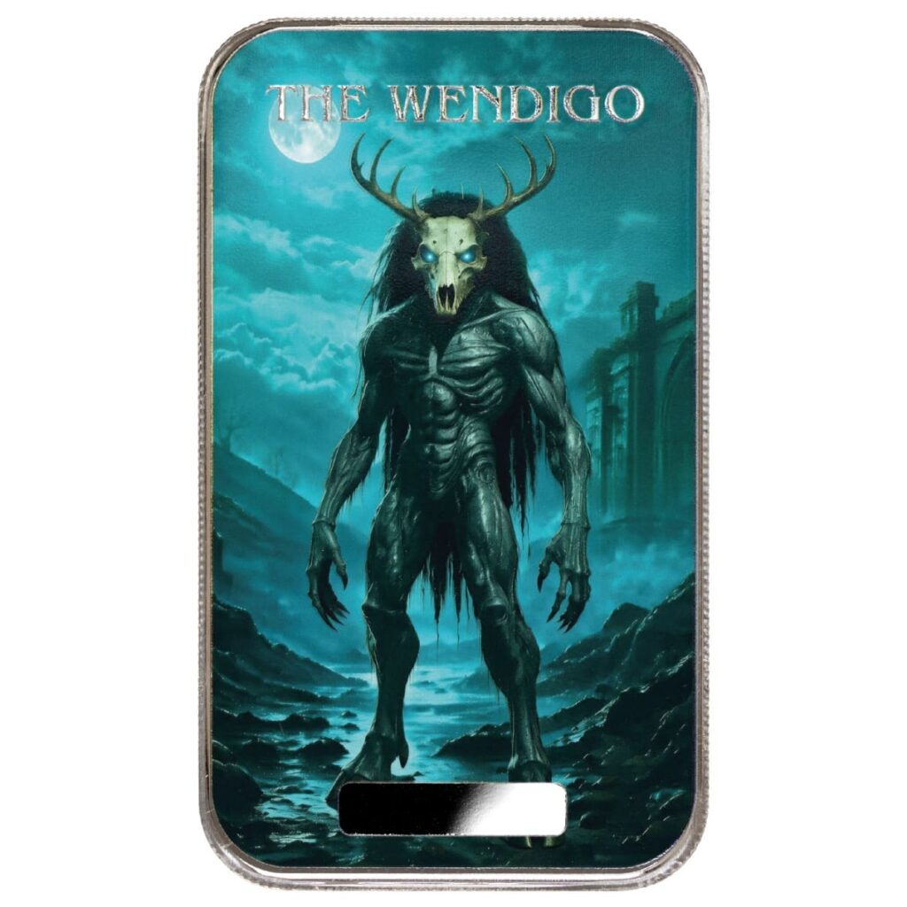 2026 Monster Collection The Wendigo 1 Oz Silver Colorized Bar