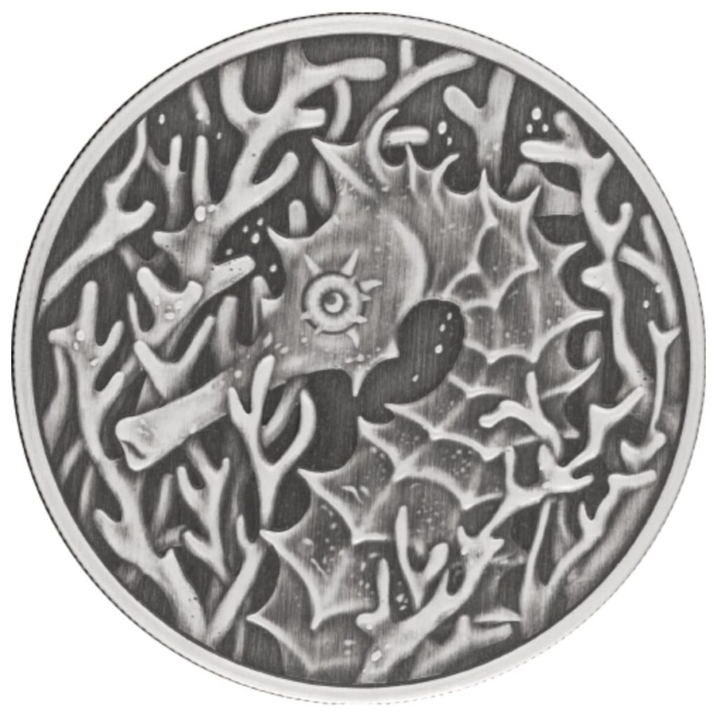 2026 Samoa Seahorse 1 Oz Silver Antiqued Coin Obverse