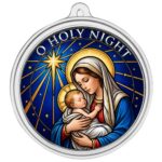 1 Oz Silver Colorized O Holy Night Ornament