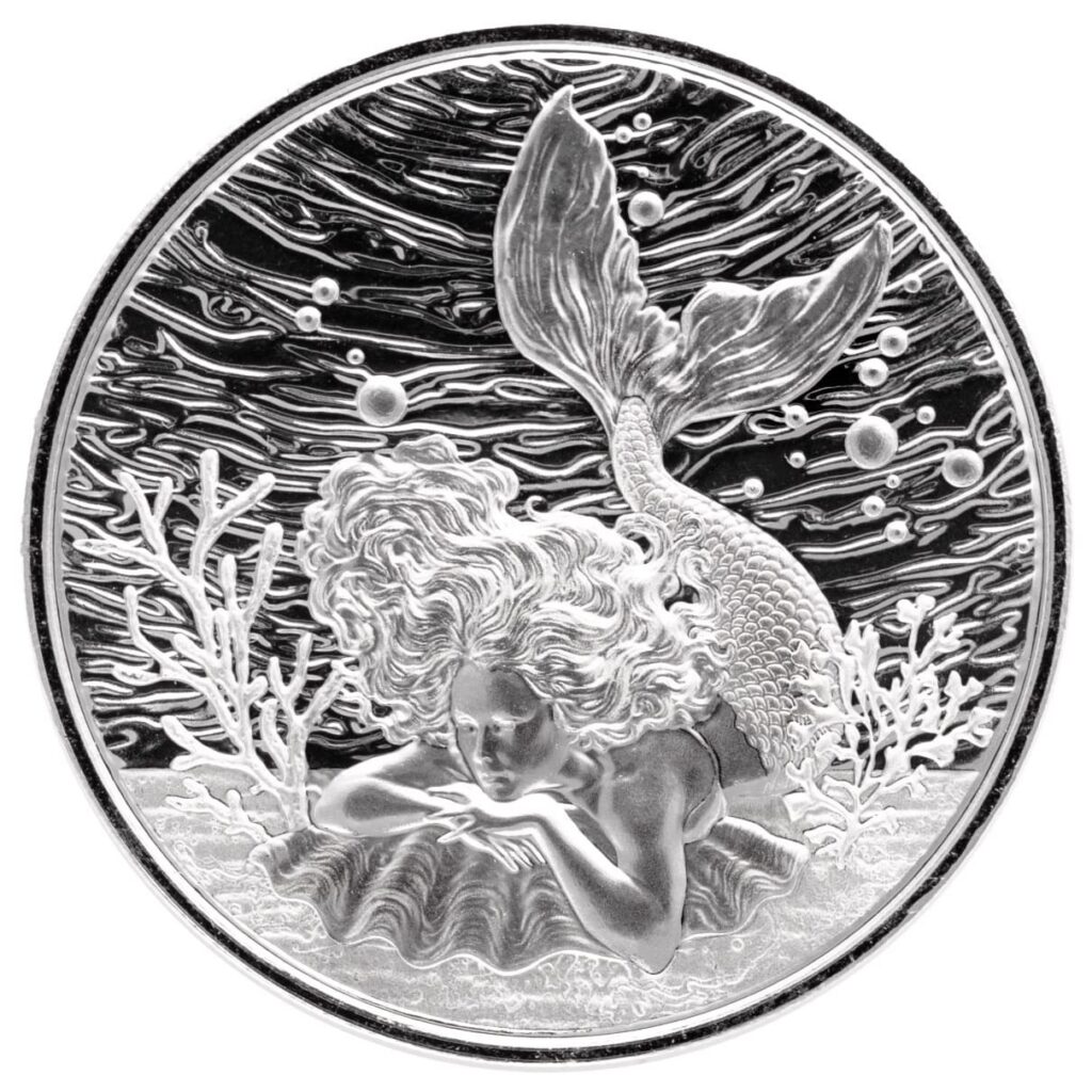 2026 Samoa Mermaid Under The Sea 1 Oz Silver Coin Obverse